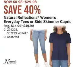 Cabela's Natural Reflections Women's Everyday Tees or Side Skimmer Capris offer