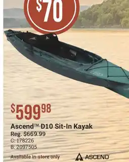 Cabela's Ascend D10 Sit-In Kayak offer