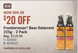 Cabela's Frontiersman Bear Deterrent 225g-2 Pack offer