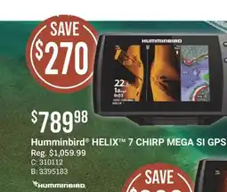Cabela's Humminbird HELIX 7 CHIRP MEGA SI GPS offer