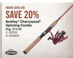 Cabela's Berkley Cherrywood Spinning Combo offer