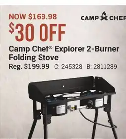 Cabela's Camp Chef Explorer 2-Burner Folding Stove offer
