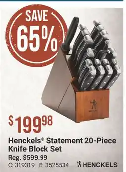 Cabela's Henckels Statement 20-Piece Knife Block Set offer