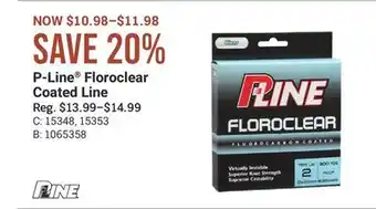 Cabela's P-Line Floroclear Coated Line offer