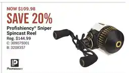 Cabela's Profishiency Sniper Spincast Reel offer