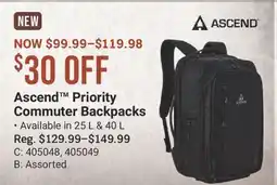 Cabela's Ascend Priority Commuter Backpacks offer