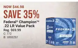 Cabela's Federal Champion . 22 LR Value Pack offer