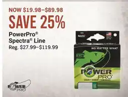 Cabela's PowerPro Spectra Line offer