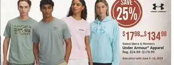 Cabela's Select Men's & Women's Under Armour Apparel offer