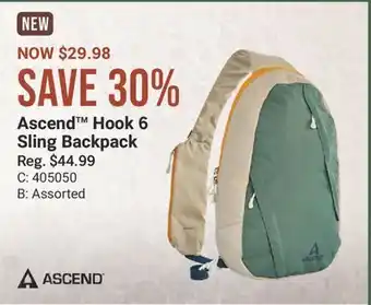 Cabela's Ascend Hook 6 Sling Backpack offer