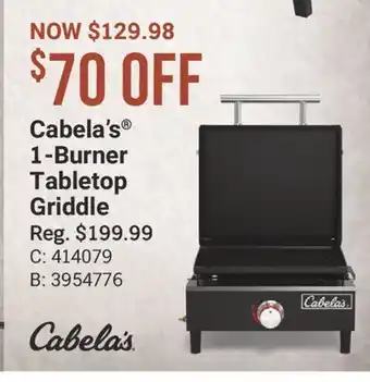 Cabela's Cabela's 1-Burner Tabletop Griddle offer