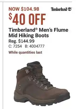 Cabela's Timberland Men's Flume Mid Hiking Boots offer