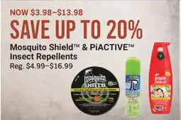 Cabela's Mosquito Shield & PiACTIVE Insect Repellents offer
