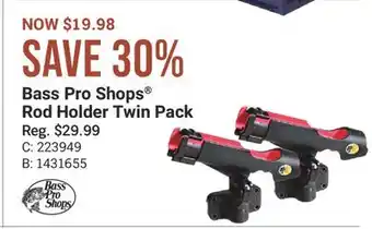 Cabela's Bass Pro Shops Rod Holder Twin Pack offer