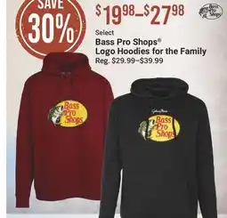 Cabela's Select Bass Pro Shops Logo Hoodies for the Family offer