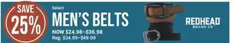 Cabela's Men's BELTS BUFF offer