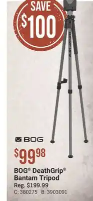 Cabela's BOG DeathGrip Bantam Tripod offer