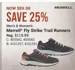 Cabela's Merrell Fly Strike Trail Runners offer