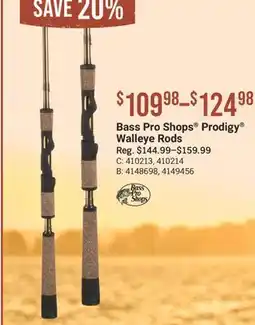 Cabela's Bass Pro Shops Prodigy Walleye Rods offer