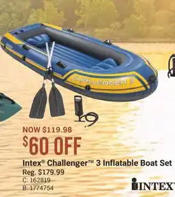 Cabela's Intex Challenger 3 Inflatable Boat Set offer