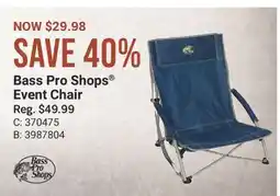 Cabela's Bass Pro Shops Event Chair offer
