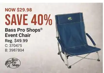 Cabela's Bass Pro Shops Event Chair offer