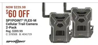 Cabela's SPYPOINT FLEX-M Cellular Trail Camera 2-Pack offer