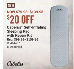Cabela's Cabela's Self-Inflating Sleeping Pad with Repair Kit offer