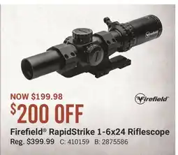 Cabela's Firefield RapidStrike 1-6x24 Riflescope offer