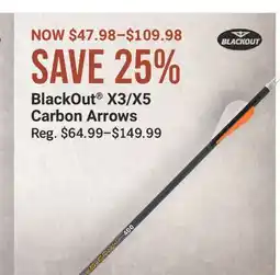 Cabela's BlackOut X3/X5 Carbon Arrows offer
