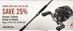 Cabela's Daiwa Tatula Rods & Reels offer