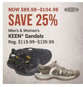Cabela's KEEN Sandals offer