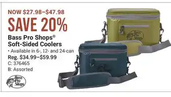 Cabela's Bass Pro Shops Soft-Sided Coolers offer