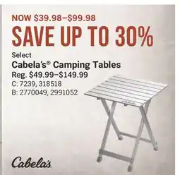 Cabela's Select Cabela's Camping Tables offer
