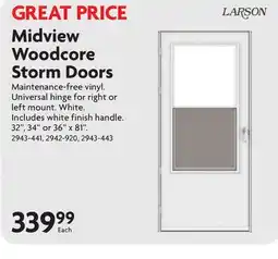 Home Hardware Midview Woodcore Storm Doors offer