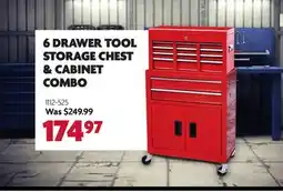 Home Hardware BENCHMARK 6 DRAWER TOOL STORAGE CHEST & CABINET COMBO offer