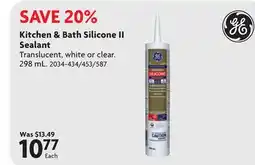 Home Hardware GE Advanced Kitchen & Bath Silicone II Sealant offer