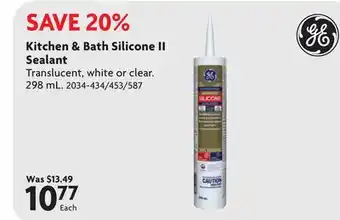 Home Hardware GE Advanced Kitchen & Bath Silicone II Sealant offer