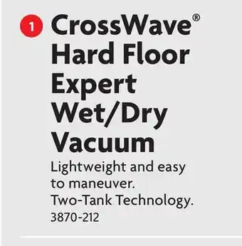 Home Hardware BISSELL CrossWave Hard Floor Expert Wet/Dry Vacuum offer