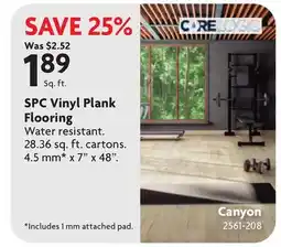 Home Hardware SPC Vinyl Plank Flooring offer