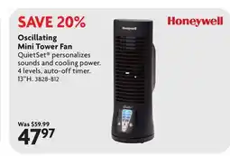 Home Hardware HONEYWELL Oscillating Mini Tower Fan offer