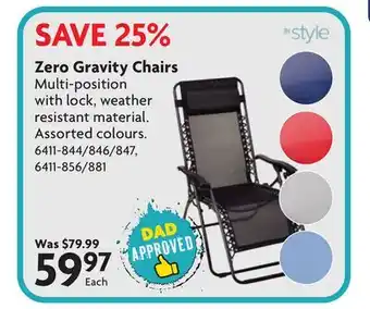 Home Hardware Zero Gravity Chairs offer