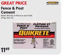 Home Hardware QUIKRETE Fence & Post Cement offer