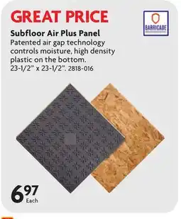 Home Hardware Subfloor Air Plus Panel offer
