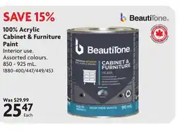 Home Hardware 100% Acrylic Cabinet & Furniture Paint offer