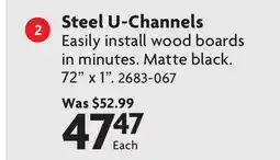 Home Hardware Steel U-Channels offer