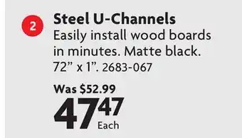 Home Hardware Steel U-Channels offer