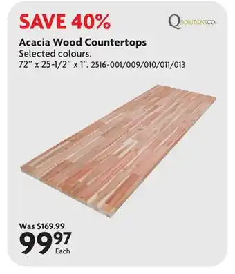 Home Hardware Acacia Wood Countertops offer