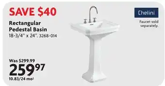 Home Hardware Rectangular Pedestal Basin offer