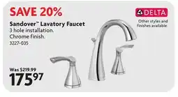 Home Hardware Sandover Lavatory Faucet offer